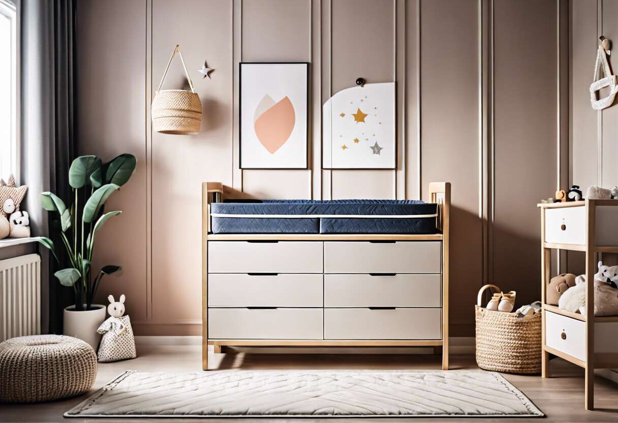 Personnalisation en vogue : options et accessoires tendance pour votre commode à langer