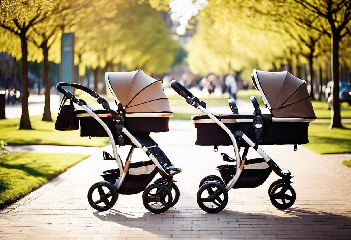 Poussettes doubles : comparaison des fonctionnalités et designs