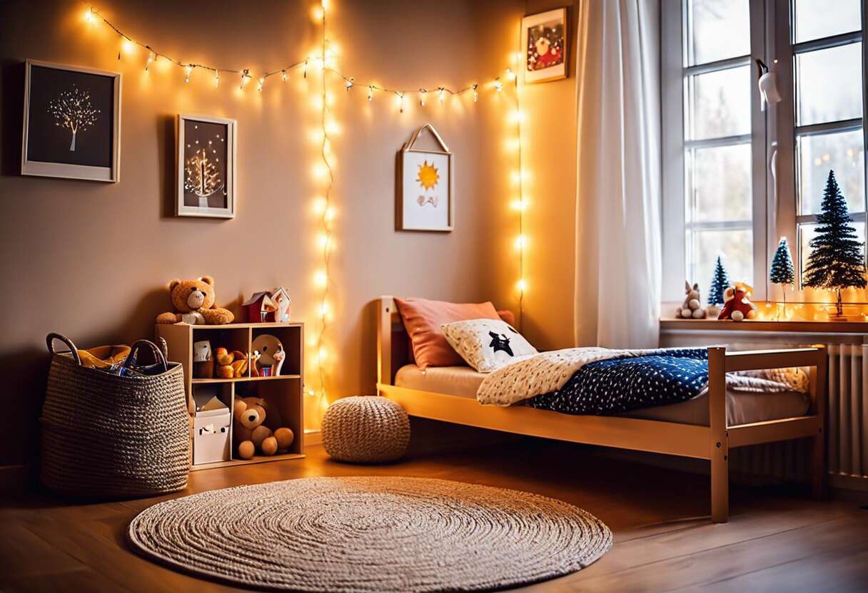 Guirlandes lumineuses en chambre d'enfant : idรฉes dรฉco et sรฉcuritรฉ