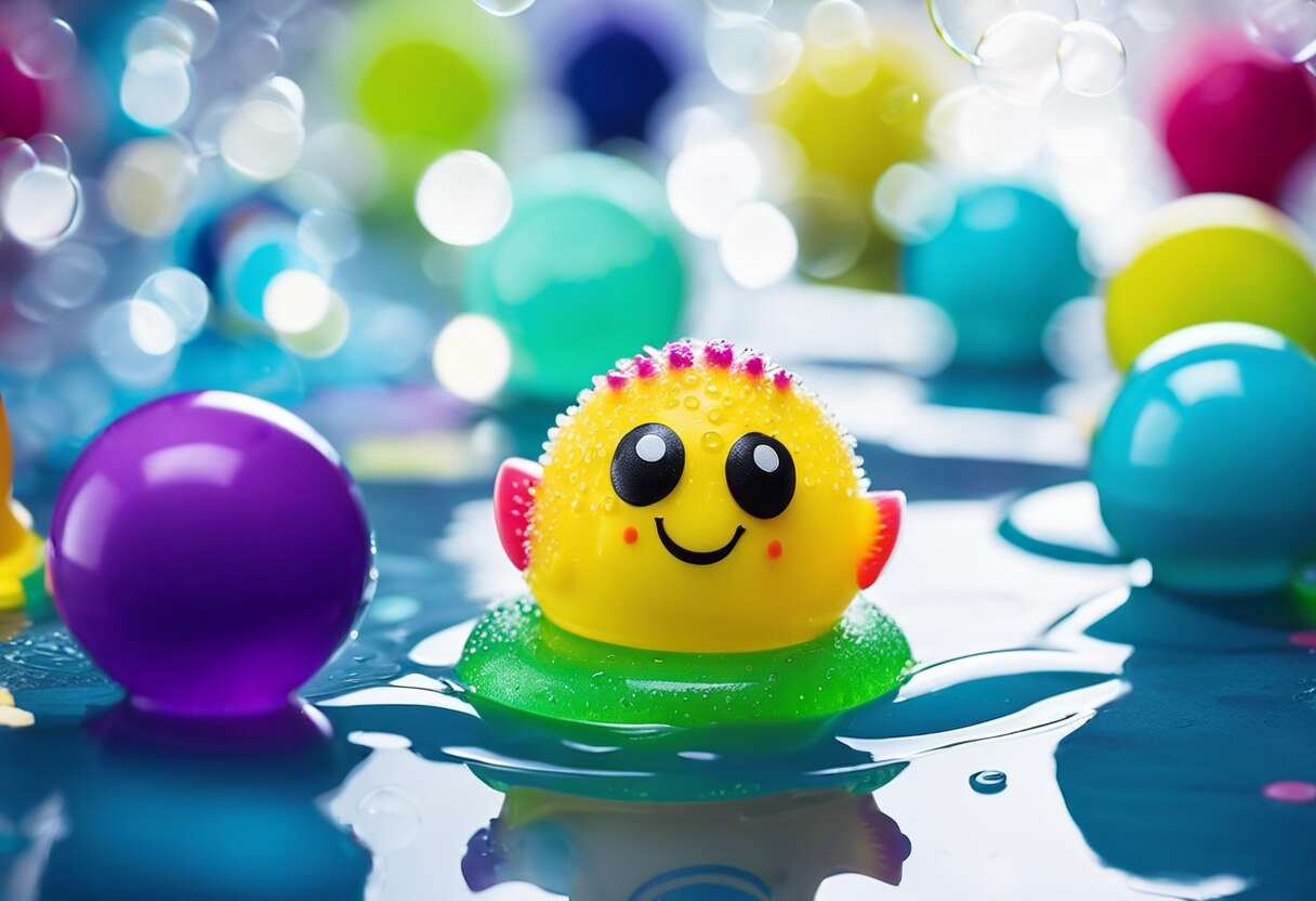 Jouets ร ventouse pour le bain : divertissement garanti sur carrelage mouillรฉ !