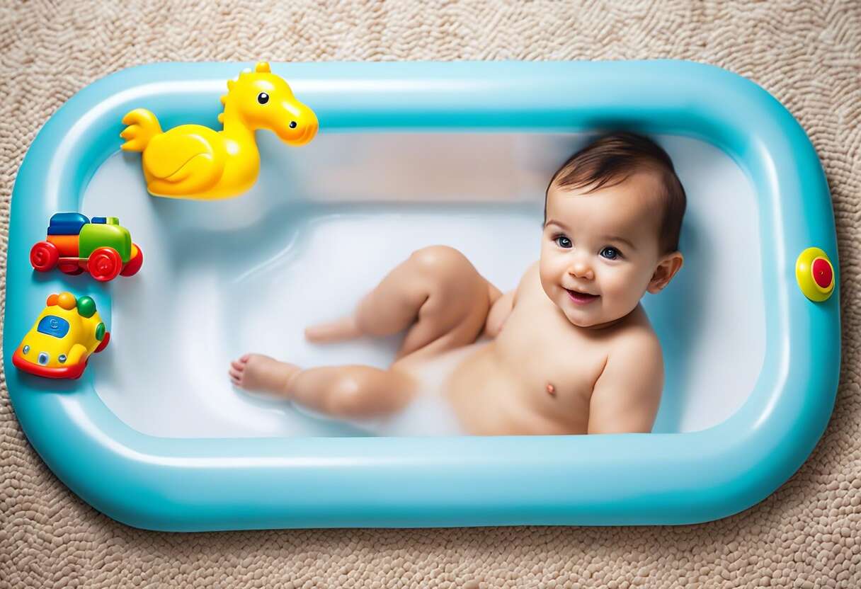 Le guide ultime des tapis antidรฉrapants avec jeux intรฉgrรฉs pour la sรฉcuritรฉ du bรฉbรฉ dans le baignoire