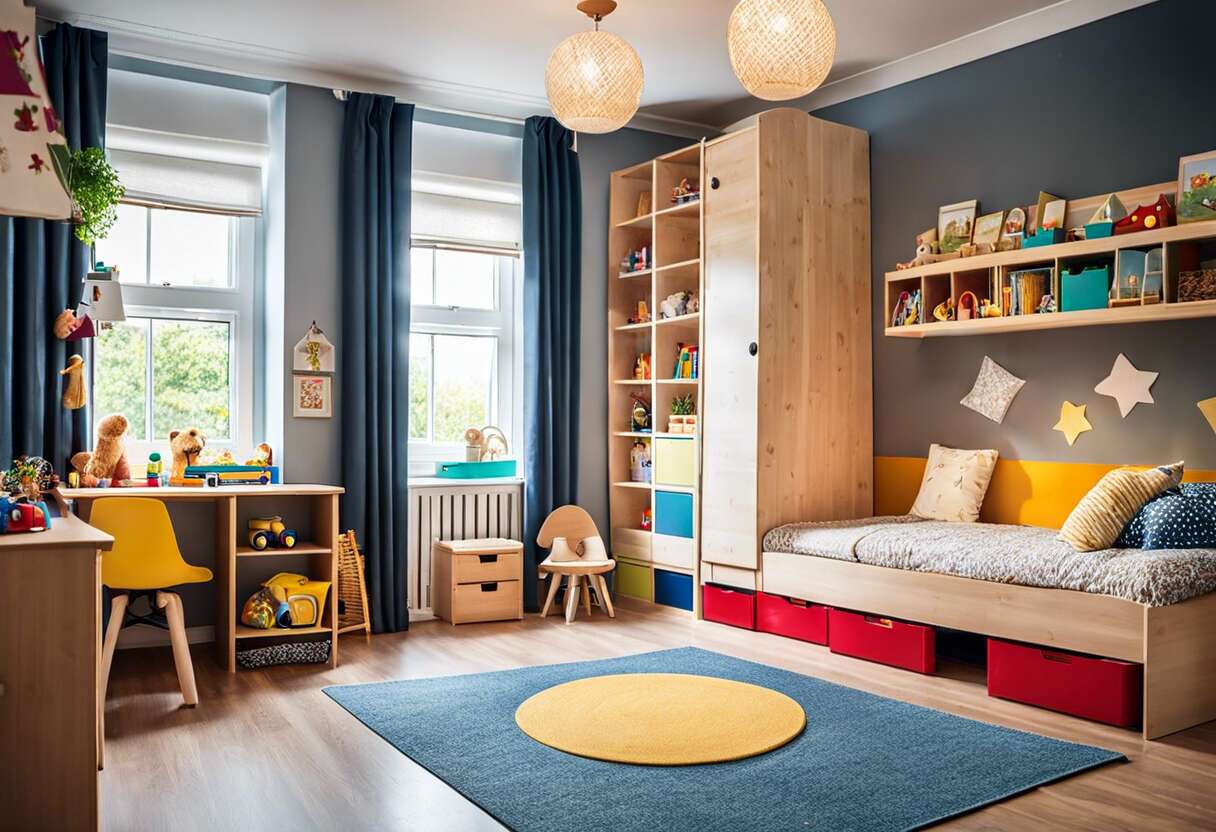 Des meubles à la hauteur des enfants pour une chambre montessori