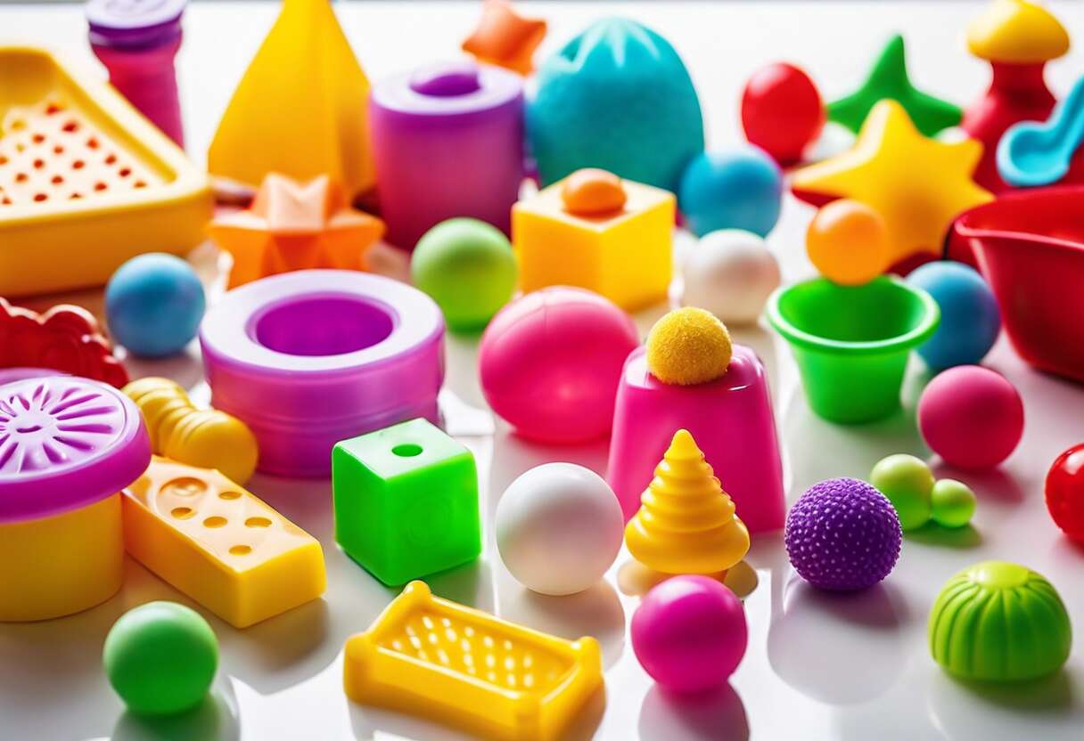 L'éveil visuel par les jouets de bain colorés