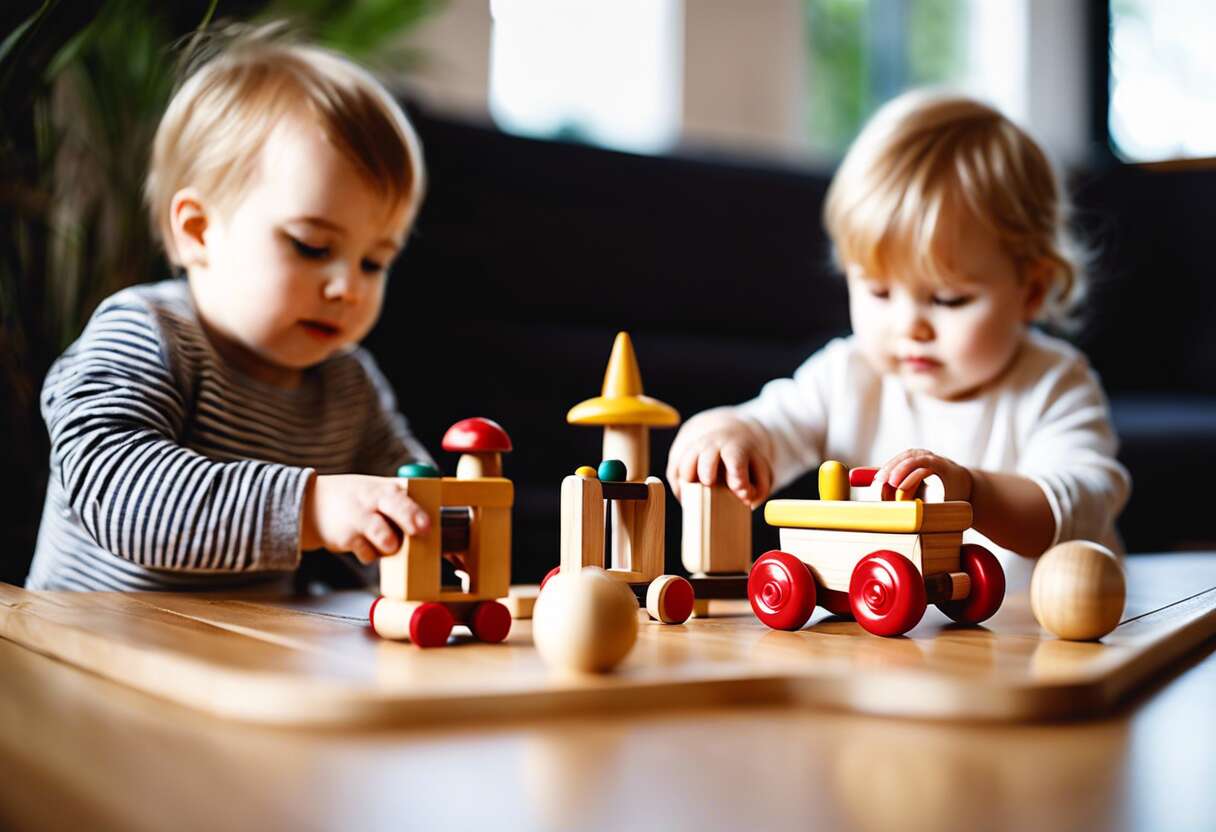 Favoriser l'autonomie avec des jeux d'imitation en bois pour tout-petits