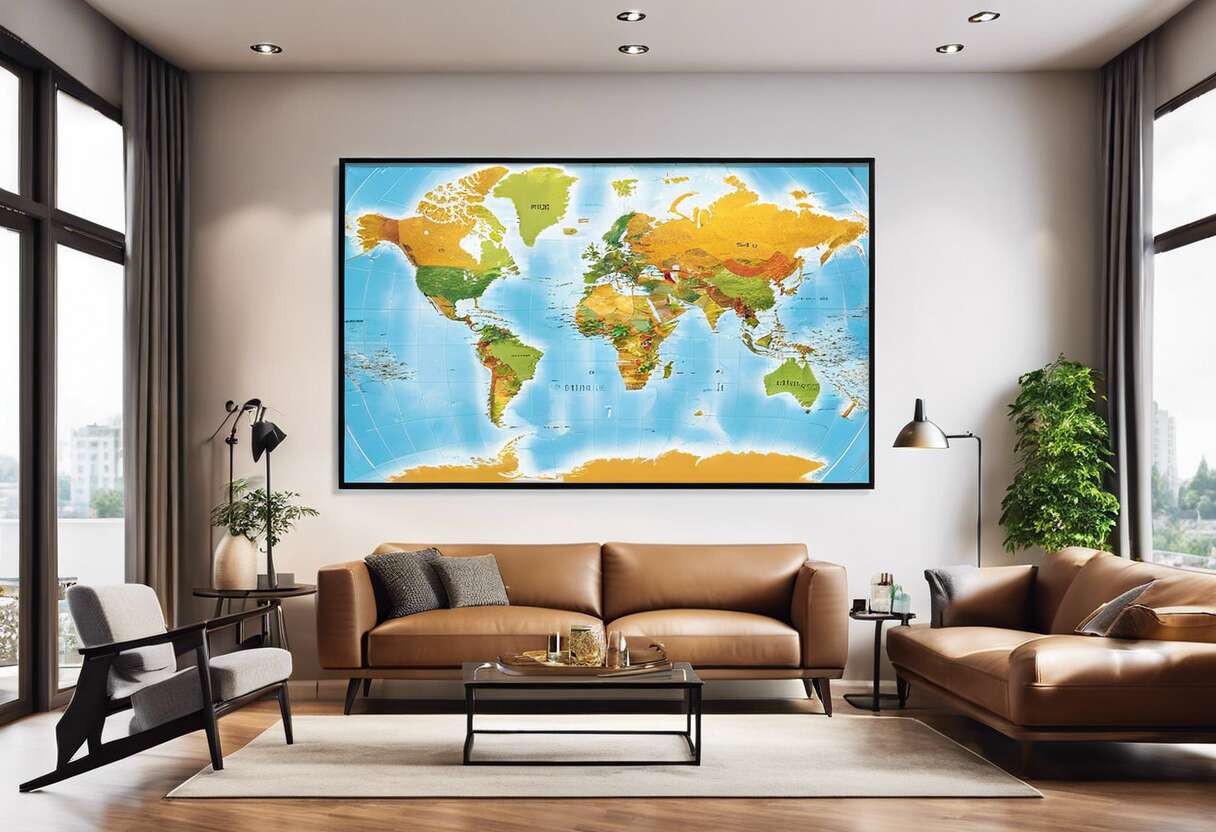 Tour du monde au fil des heures : les horloges carte du monde
