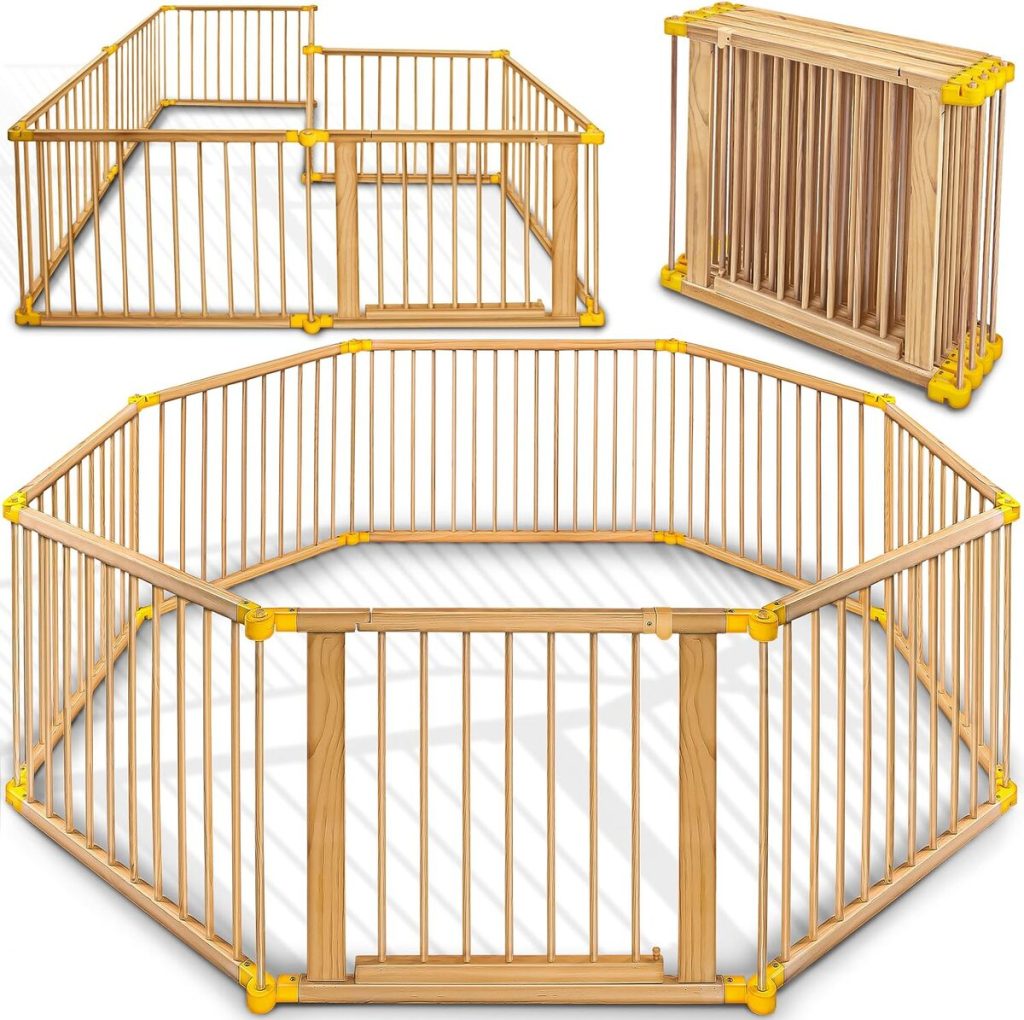 Test : barrière XXL KIDUKU® 7, 2 m - Parc bébé modulable avec porte