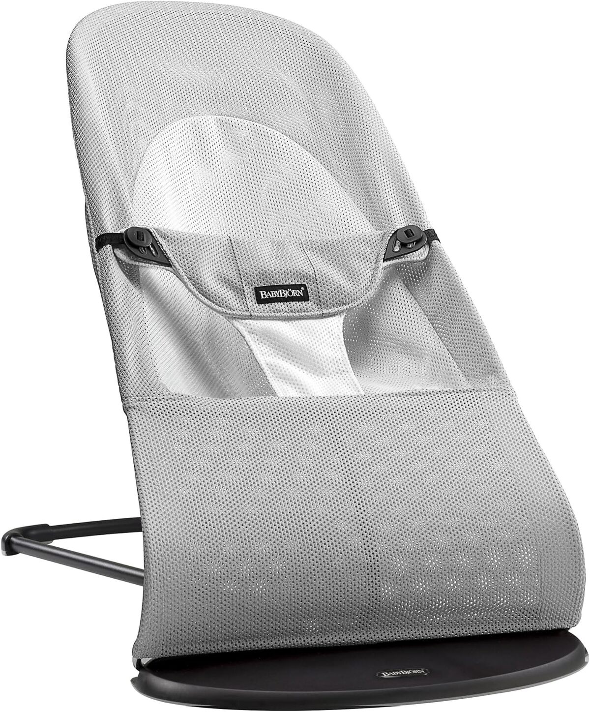 Transat Balance Soft de BabyBjรถrn : confort en Mesh Argent/Blanc