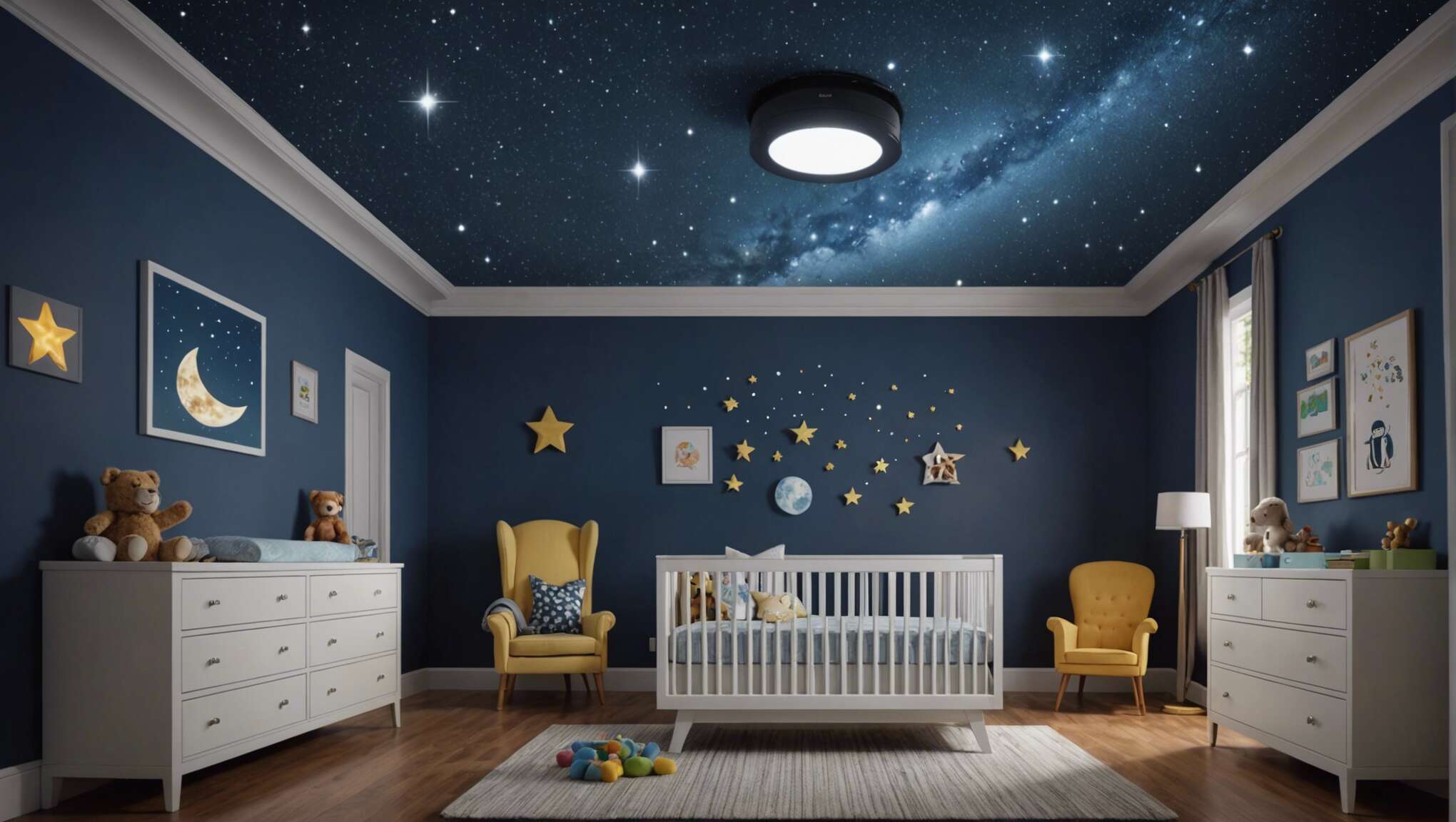 Projecteur de ciel étoilé : un voyage nocturne apaisant pour bébé