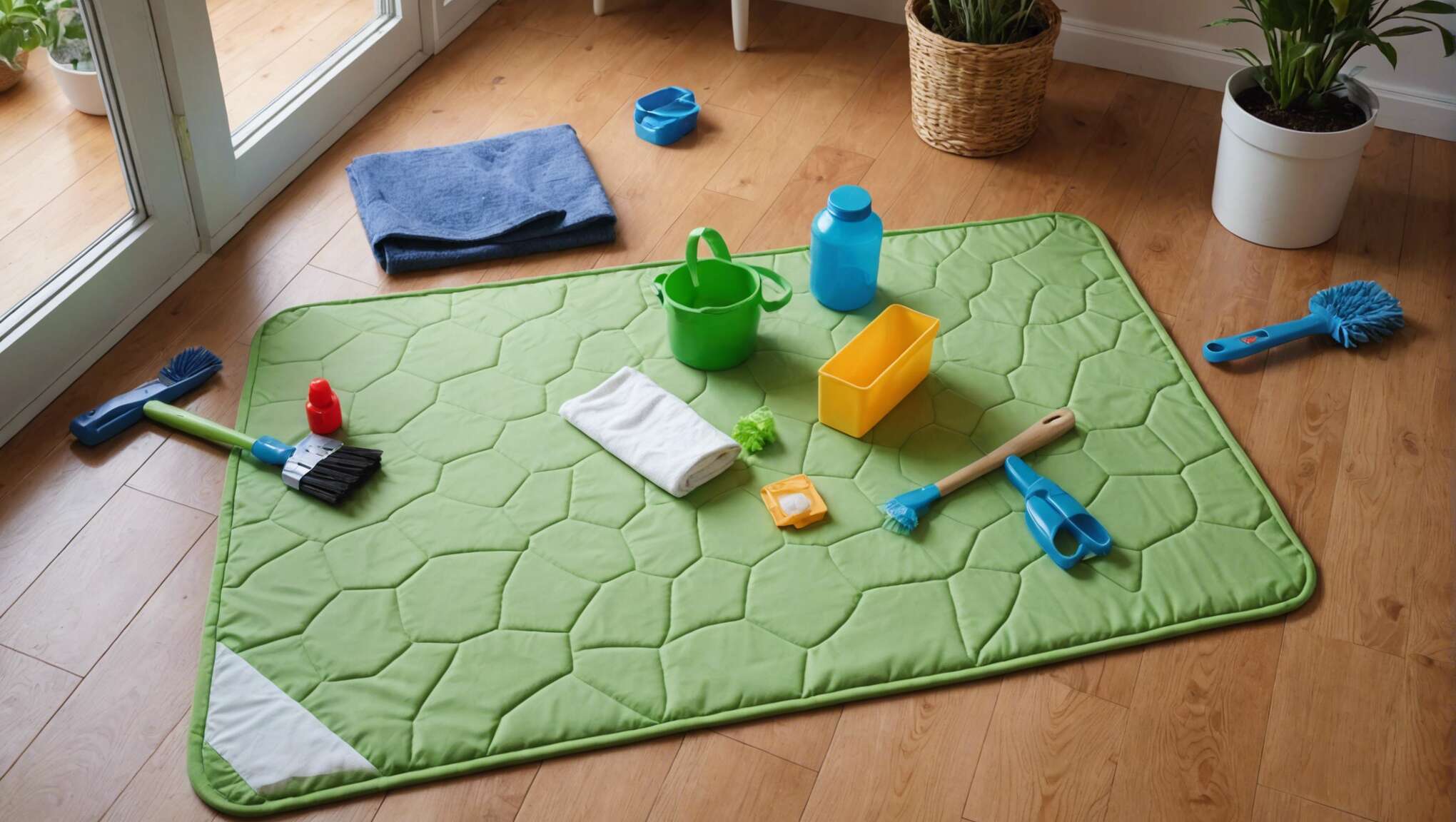 Entretien facile : conseils pour nettoyer efficacement un tapis d'รฉveil