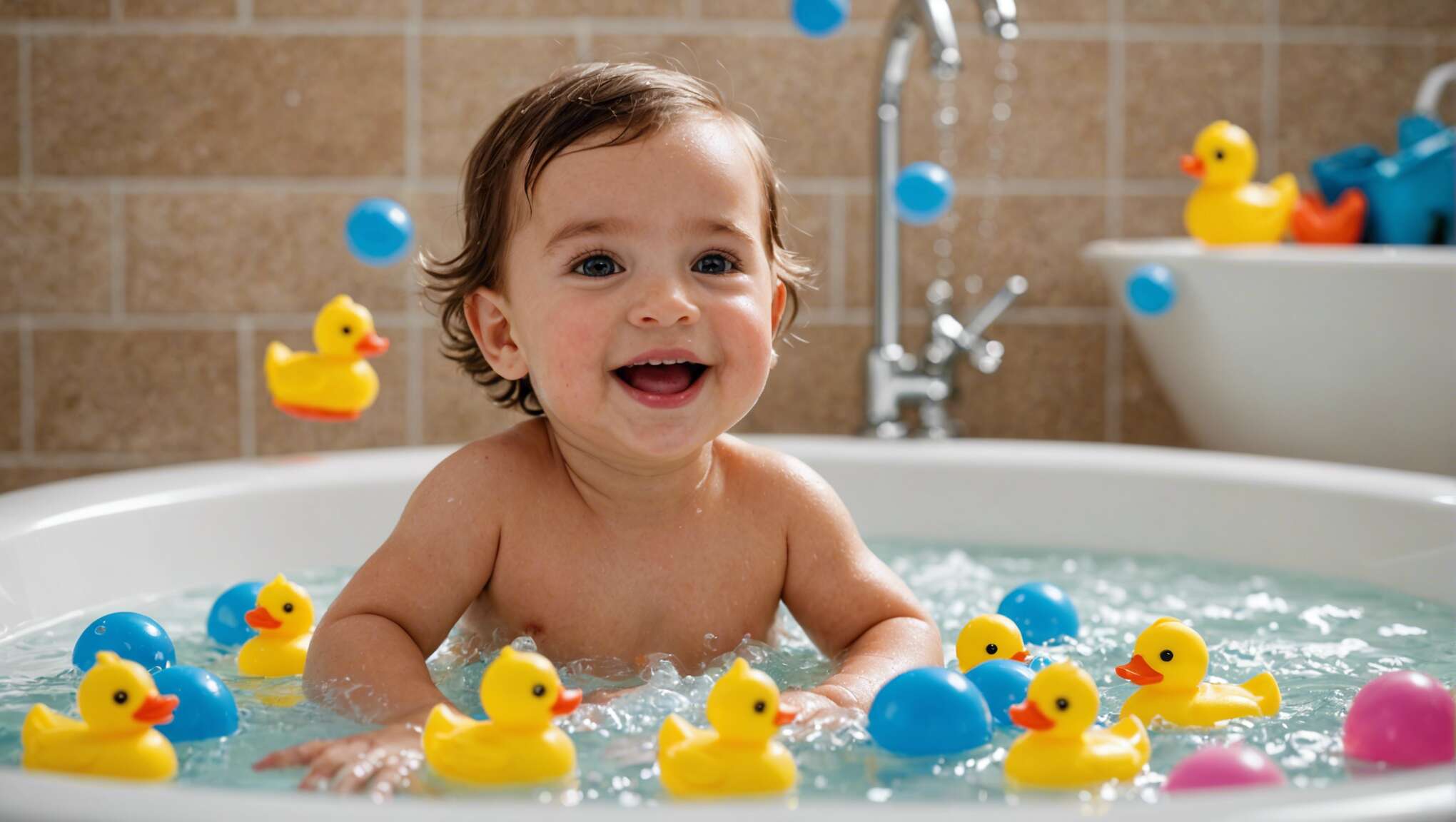 Sélection de jouets de bain sûrs pour nourrissons