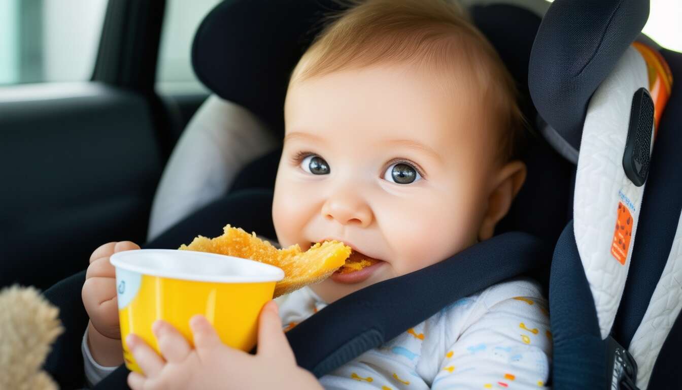 Repas en voiture avec bébé : solutions pratiques et sécuritaires