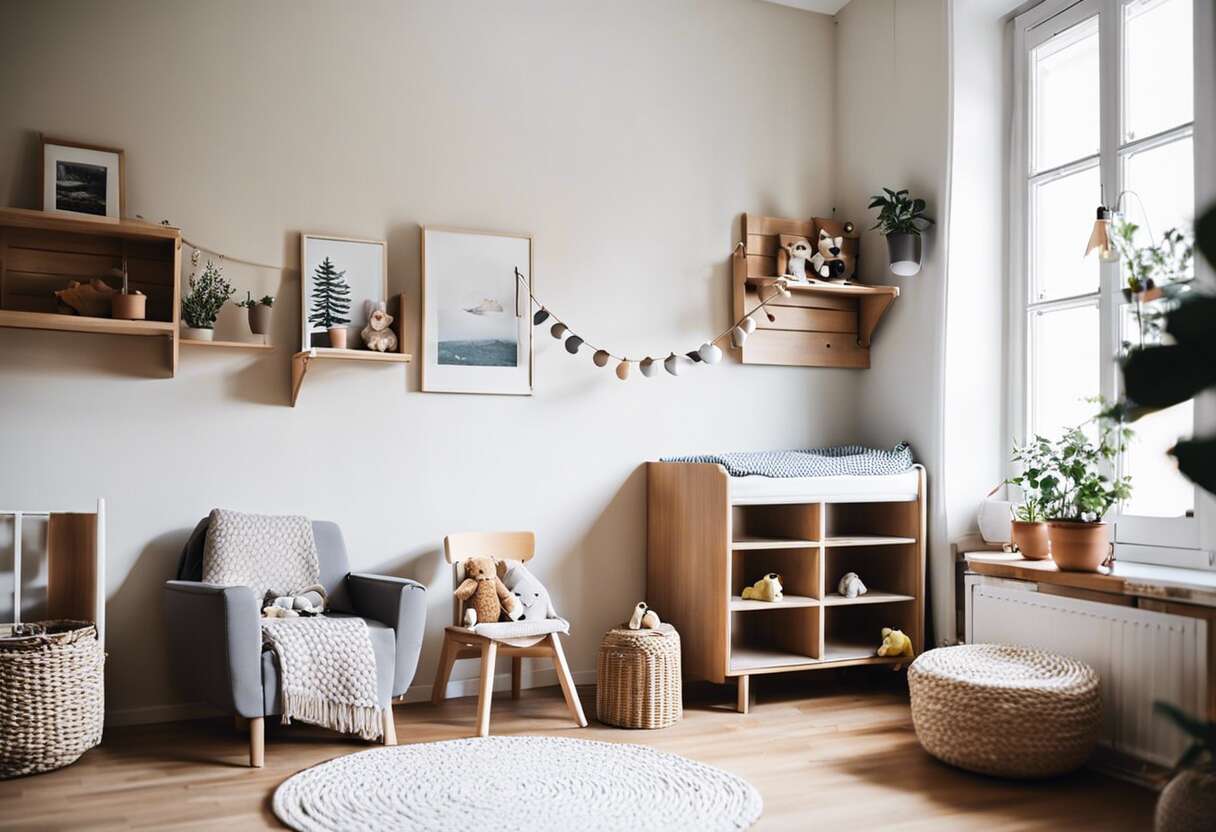 Style scandinave pour bรฉbรฉ : allier simplicitรฉ et efficacitรฉ dans le rangement
