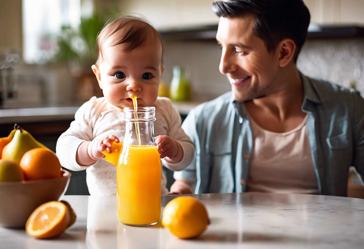 Diversification alimentaire avec biberon : introduire les premiers liquides autre que le lait