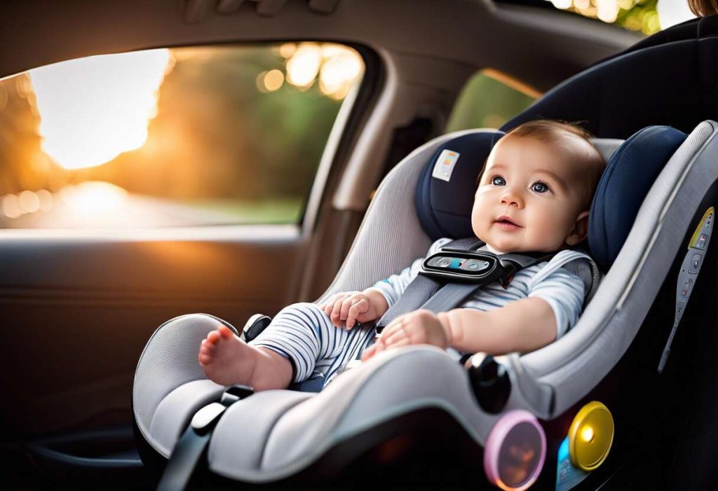 Surveillance de bébé en route : solutions intégrées dans les sièges-auto