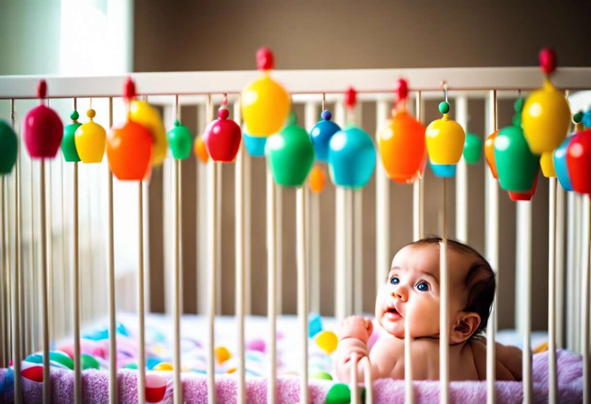 L'utilisation des couleurs dans les mobiles pour stimuler votre bébé