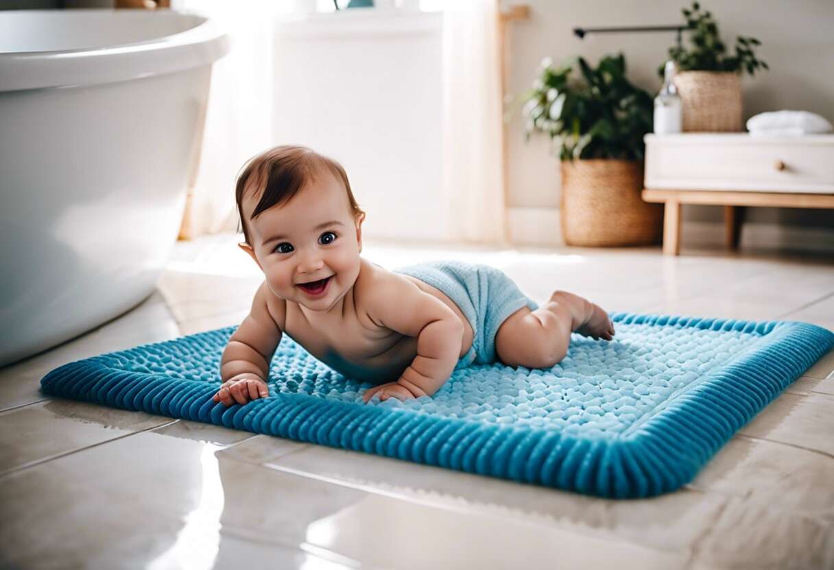 Le top des tapis antidรฉrapants pour la sรฉcuritรฉ de bรฉbรฉ dans le bain