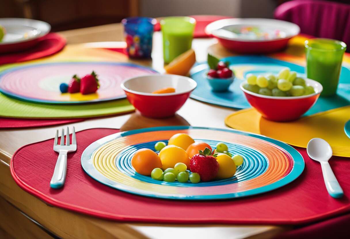 Sets de table pour enfants : colorés, ludiques et pratiques