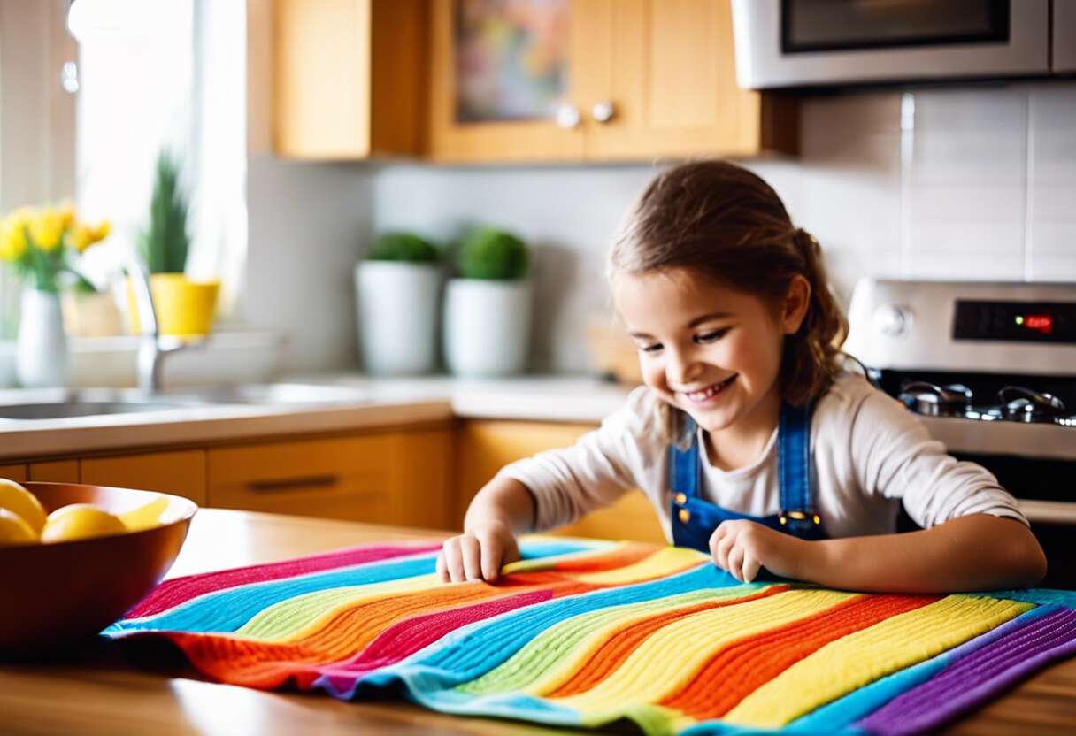 Entretenir et nettoyer facilement les sets de table pour enfants