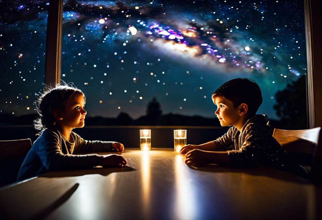 Galaxies lointaines sur table : l'impact des thématiques SF sur l'imagination des enfants