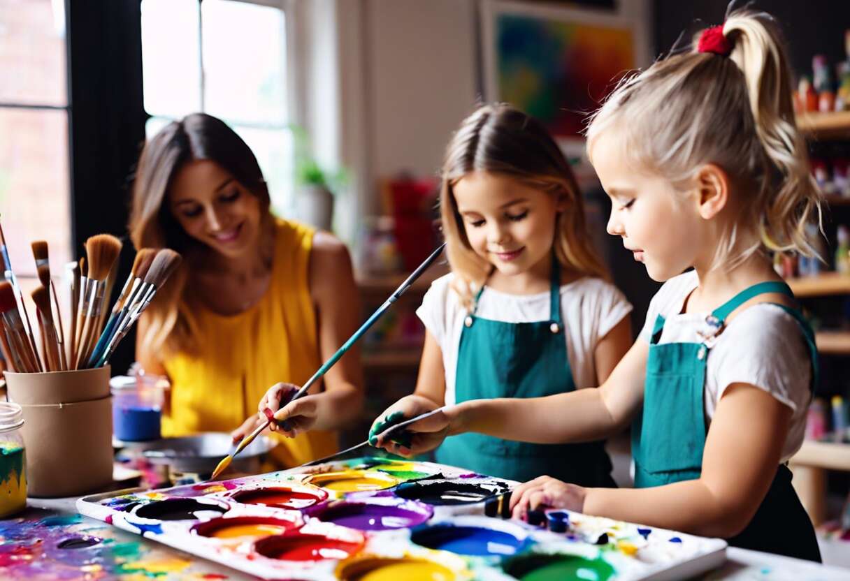 Atelier peinture : initier son enfant aux mélanges de couleurs en toute sécurité