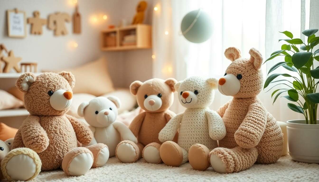 Peluches et doudous bio : offrir douceur et sรฉcuritรฉ ร son enfant