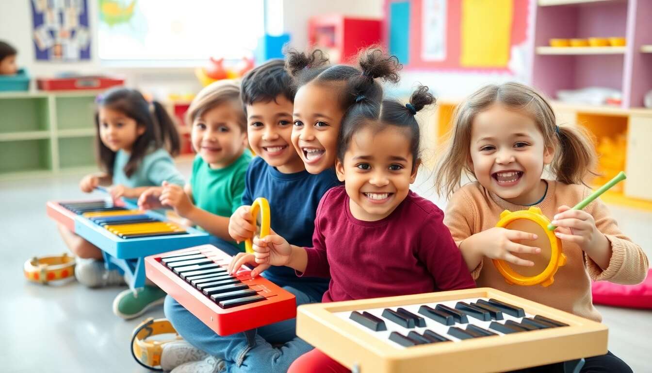 รveil musical chez l'enfant : instruments adaptรฉs et bienfaits