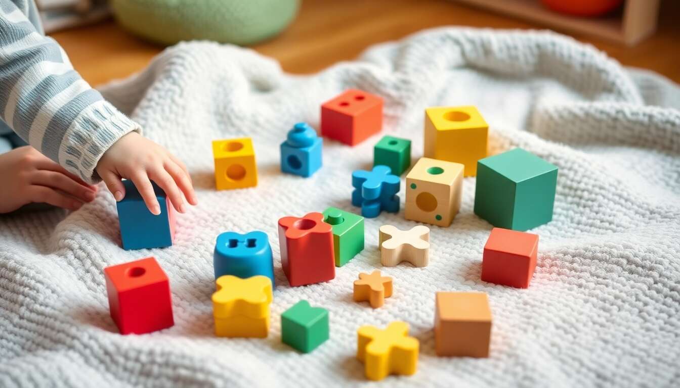 L'univers des cubes et puzzles en bois, essentiels au dรฉveloppement tactile du bรฉbรฉ