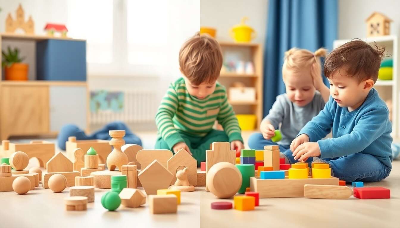 Jouets en bois versus plastique : impact sur le dรฉveloppement de l'enfant