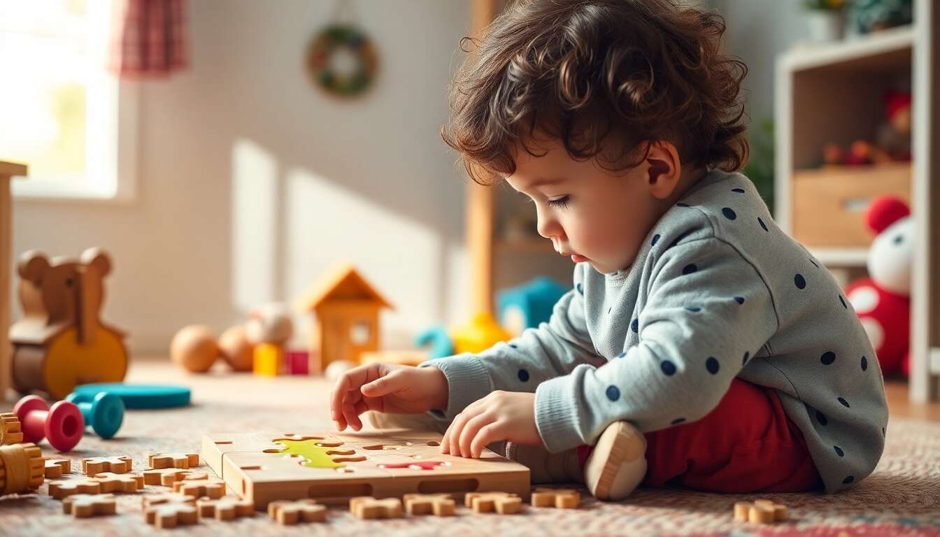 Puzzles pour tout-petits : développer la motricité fine avec plaisir