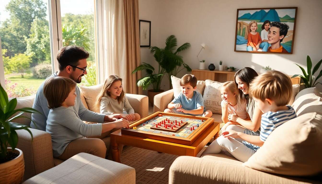 Jeux d'ambiance familiaux : idรฉal pour les parents et enfants