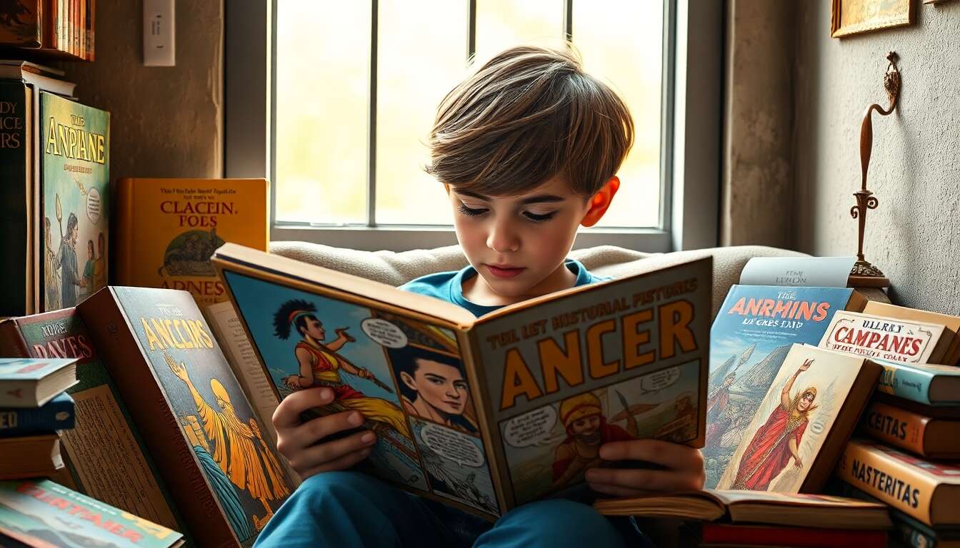 Bandes dessinรฉes historiques pour jeunes lecteurs : immersion dans les grandes รฉpoques