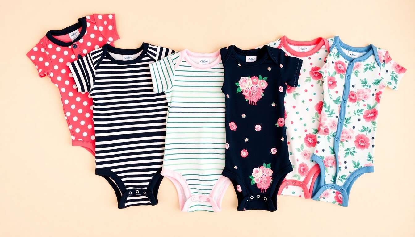 Couleurs et motifs : la palette idéale pour des grenouillères tendance