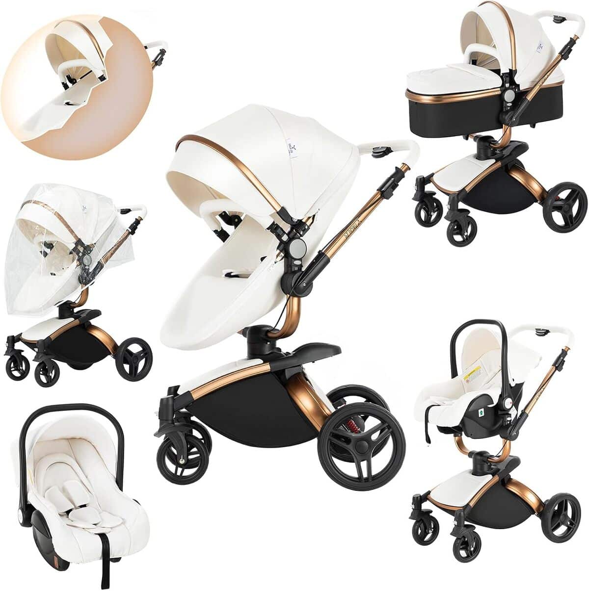 Test de la poussette Prokoke 906 White : rotation à 360° et pliage facile