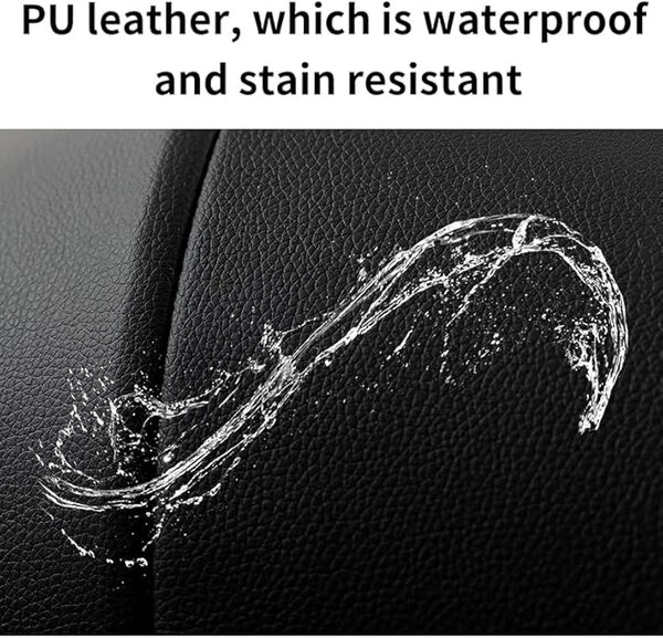 Magic ZC Cuir PU Poussette 3 en 1, Pousette Bebe avec Mode Double Réversible, Poussette Combinée Cadre en Alliage d'aluminium, Pousette Citadine Nacelle Grande Pliable Haut Paysage (518 Black)