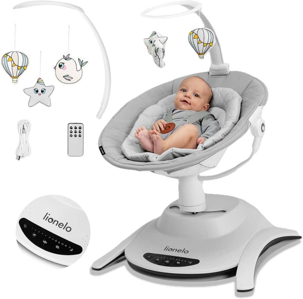 Test de la balancelle pivotante 360° Lionelo Bella pour bébé