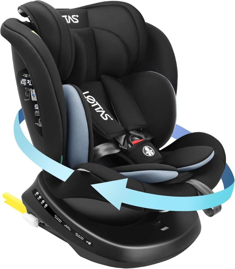 Test du siège auto pivotant Lettas i-Size 360° Isofix : de la naissance à 12 ans