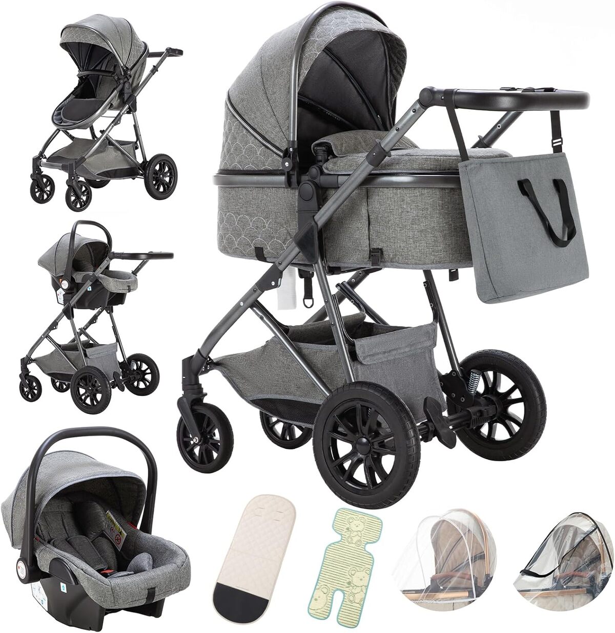 Test poussette Gcarebb 3 en 1 : polyvalence et confort