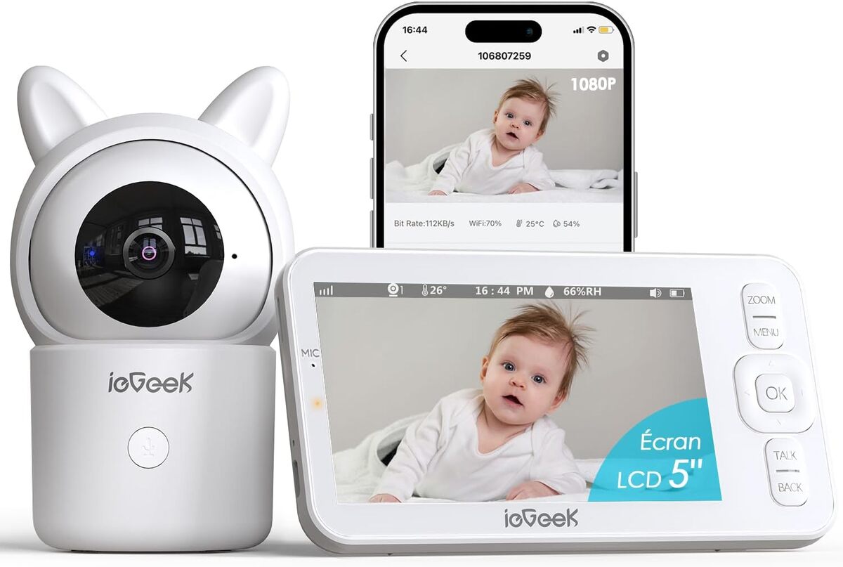 Test babyphone ieGeek 1080P : vision nocturne et suivi automatique
