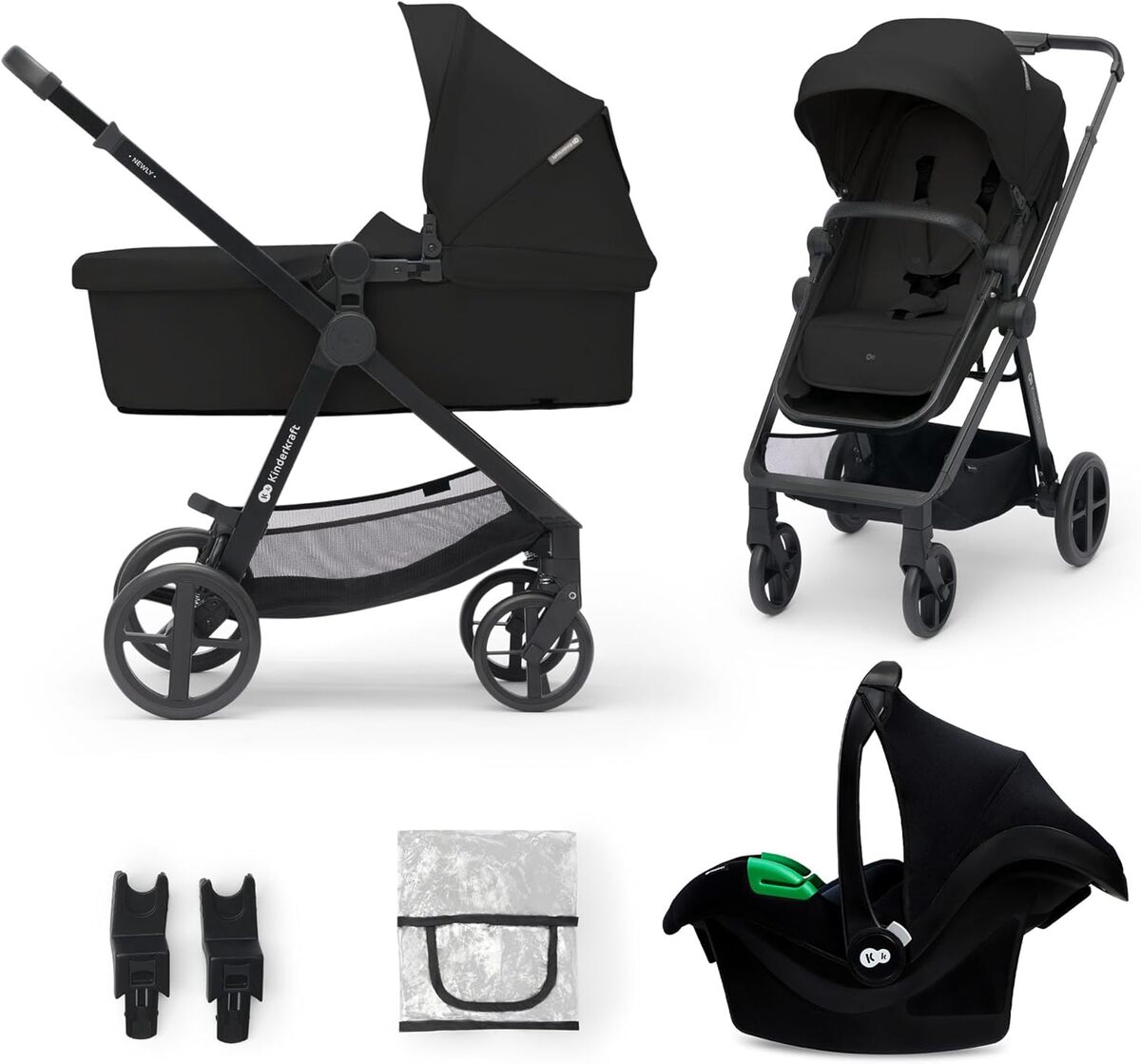 Test de la poussette 3 en 1 Kinderkraft Newly avec siège auto 360 degrés