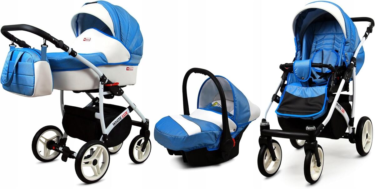 Test de la poussette combinée 3 en 1 BabyLux® White Lux