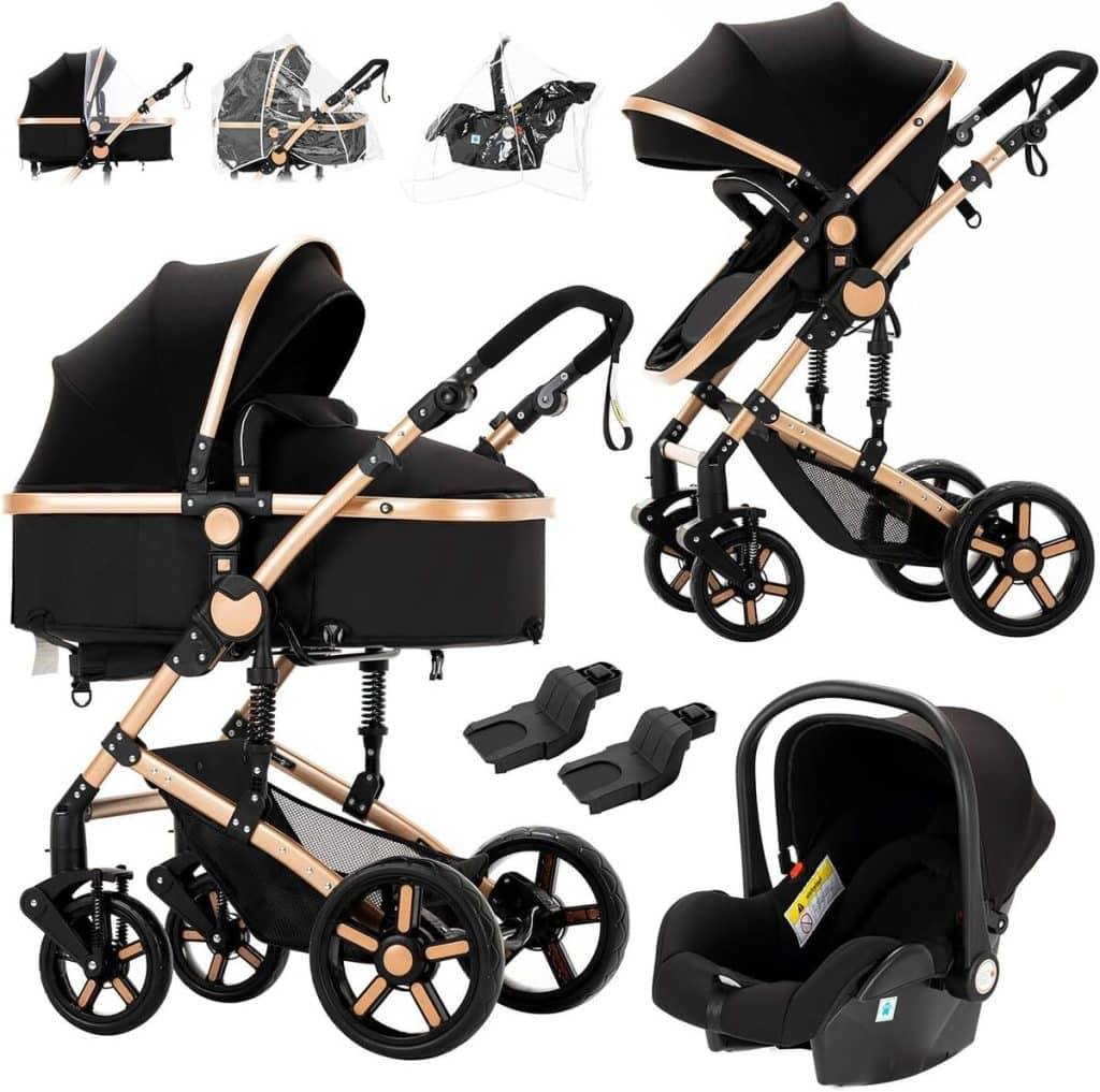 Test de la poussette Prokoke 3 en 1 black gold 588