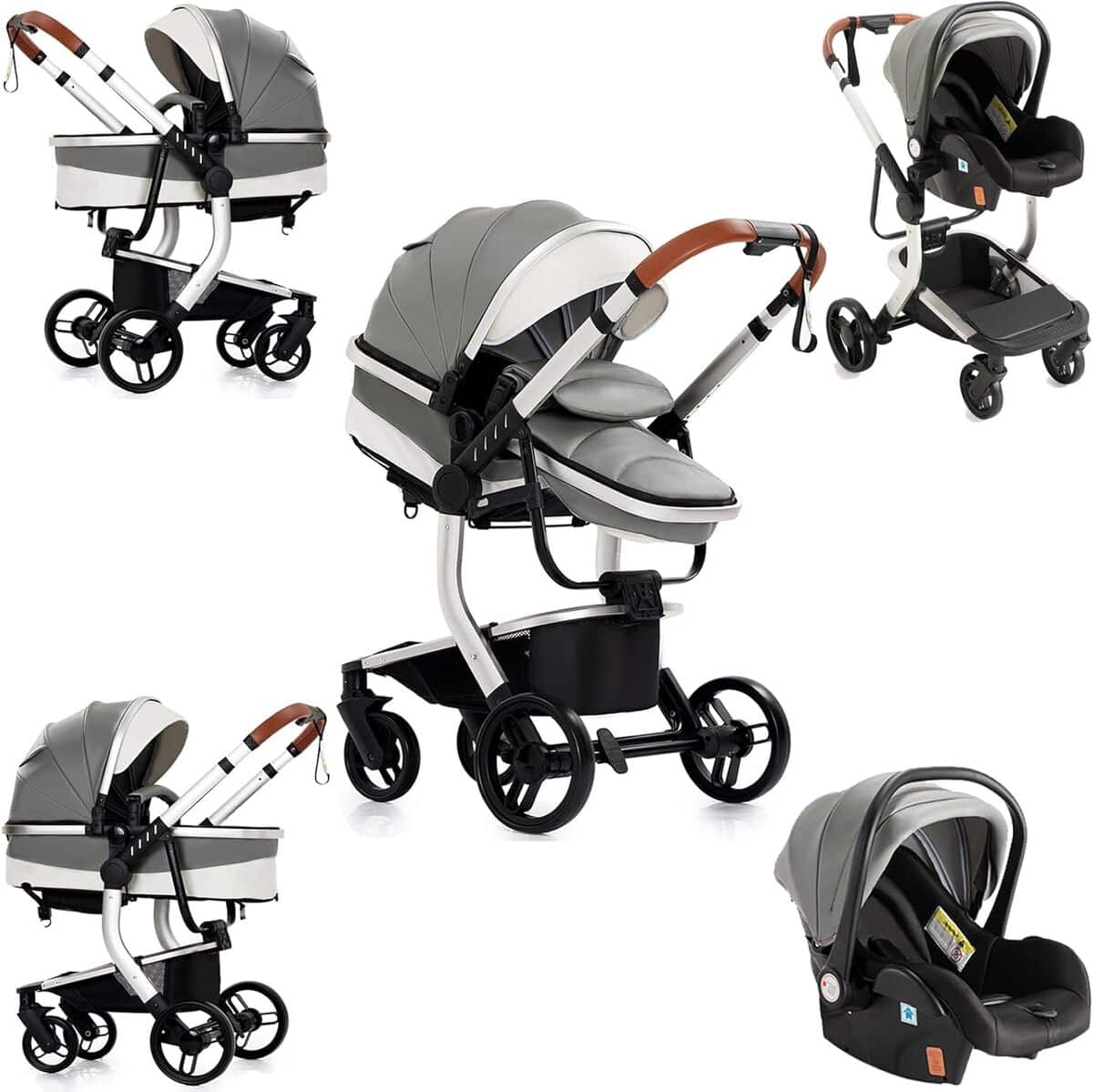 Test : poussette Sianldcone 3 en 1 modรจle 518 Grey