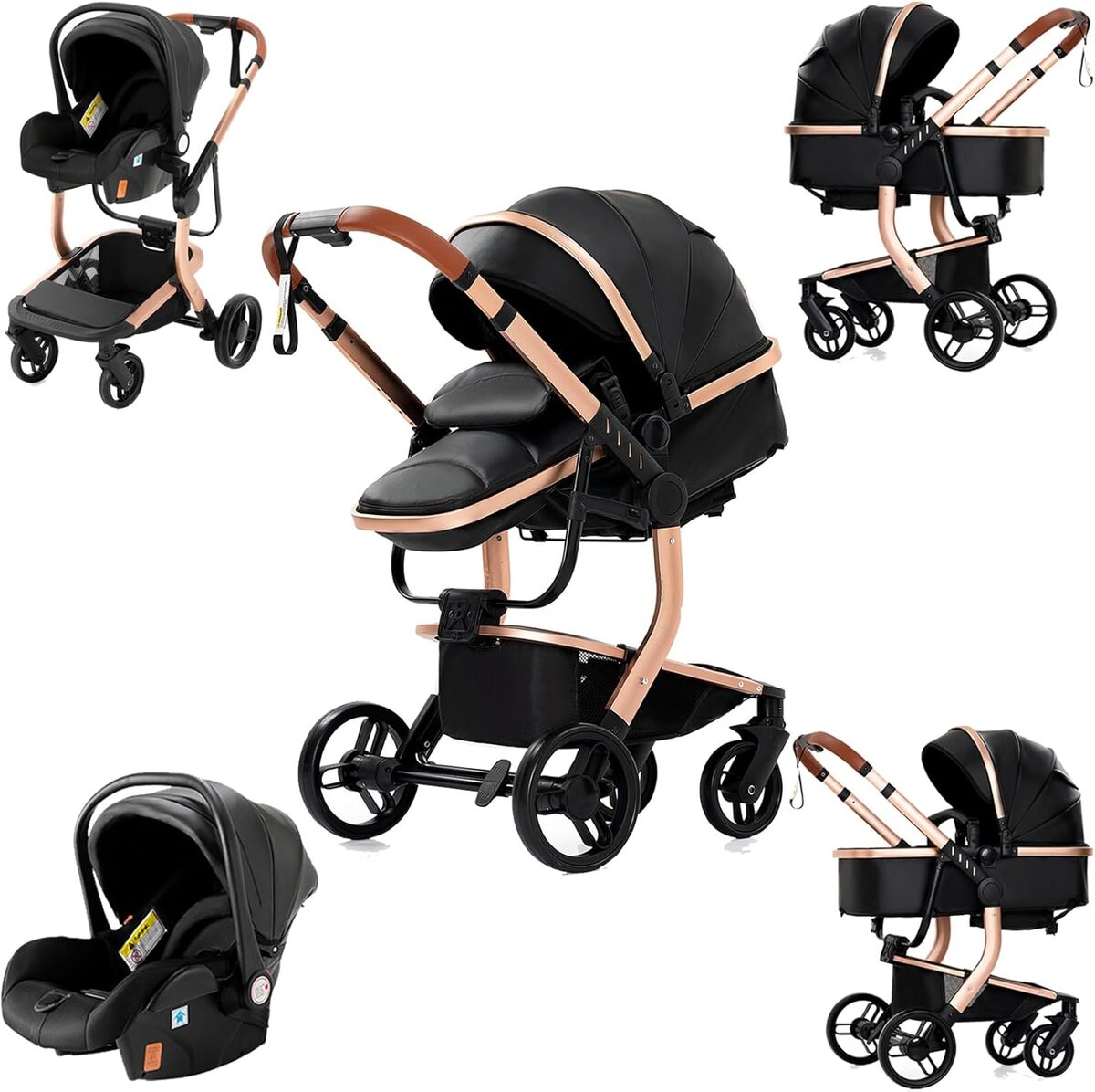 Test de la poussette combinรฉe 3 en 1 518 Black