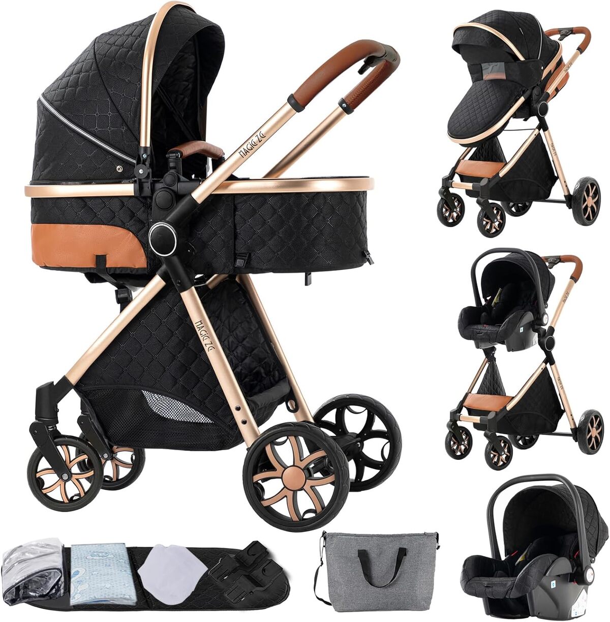 Test : poussette 3 en 1 MoLi 225 Black Gold