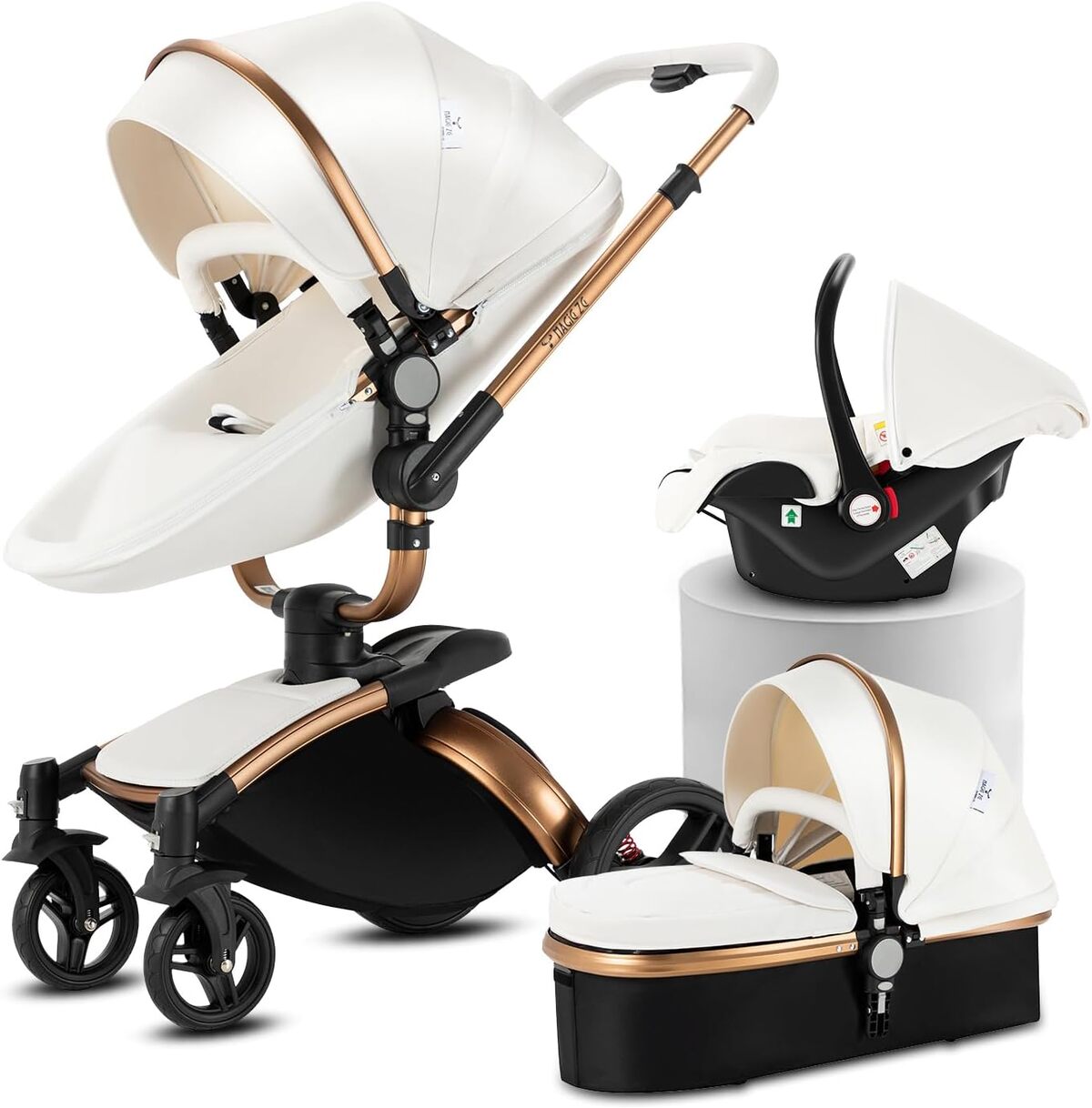 Test poussette MoLi Cuir PU 3 en 1 : confort et style en balade