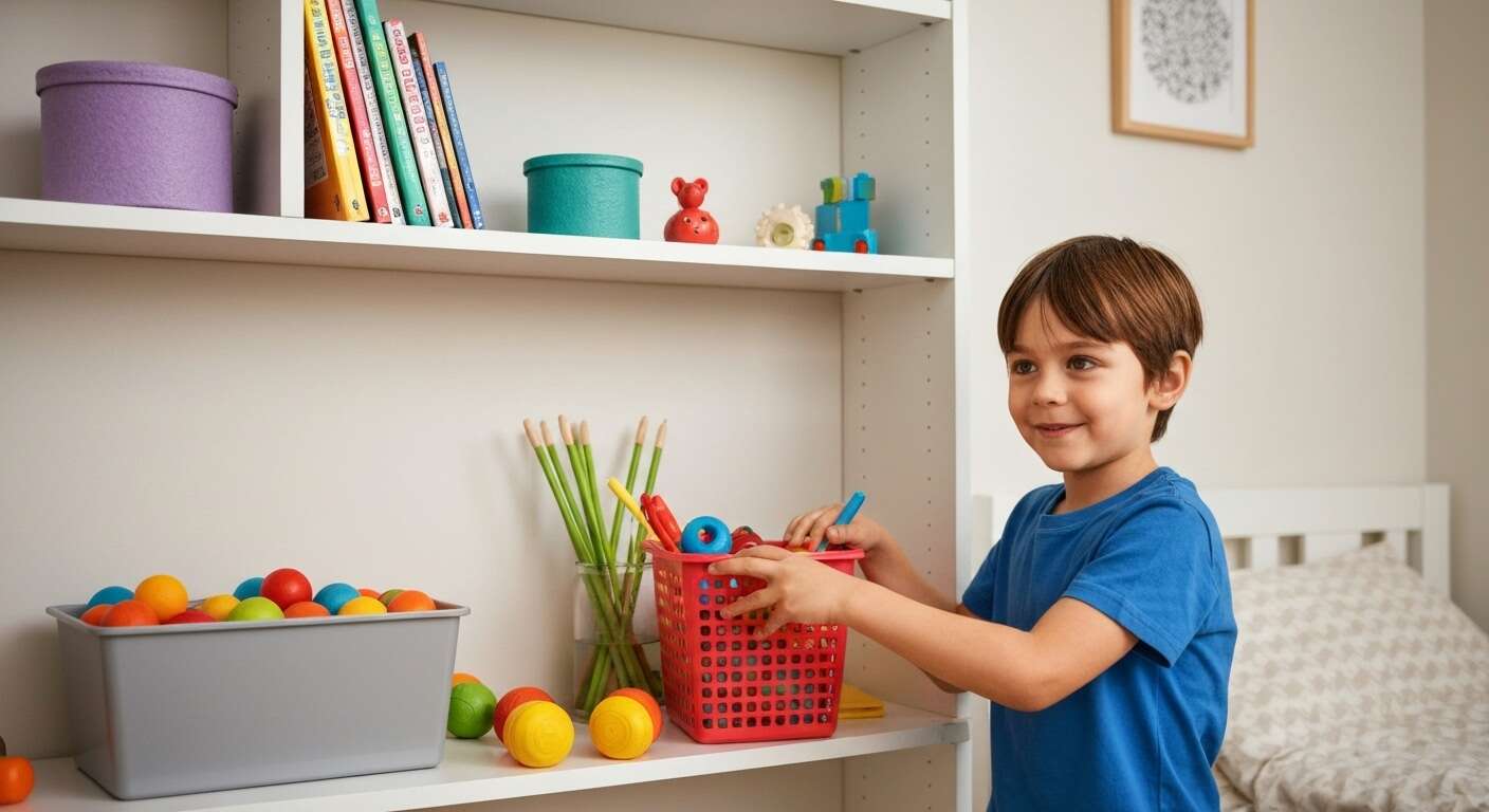 Impliquer l'enfant dans l'organisation de sa chambre