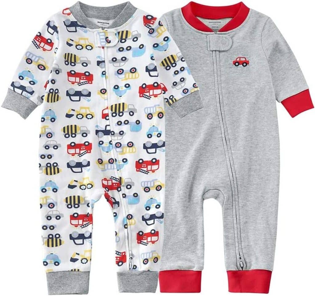 Test des pyjamas Teach Leanbh sans pieds en coton pour bébé