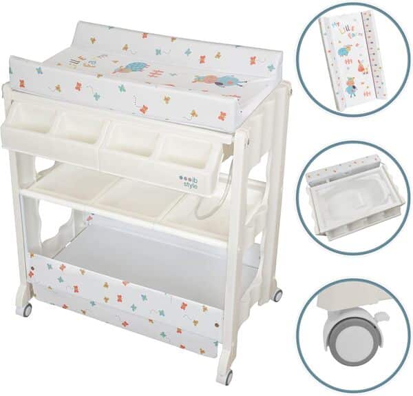 ib style®ISA table à langer | commode à langer mobile | avec rux | 4 designs | My little Farm color