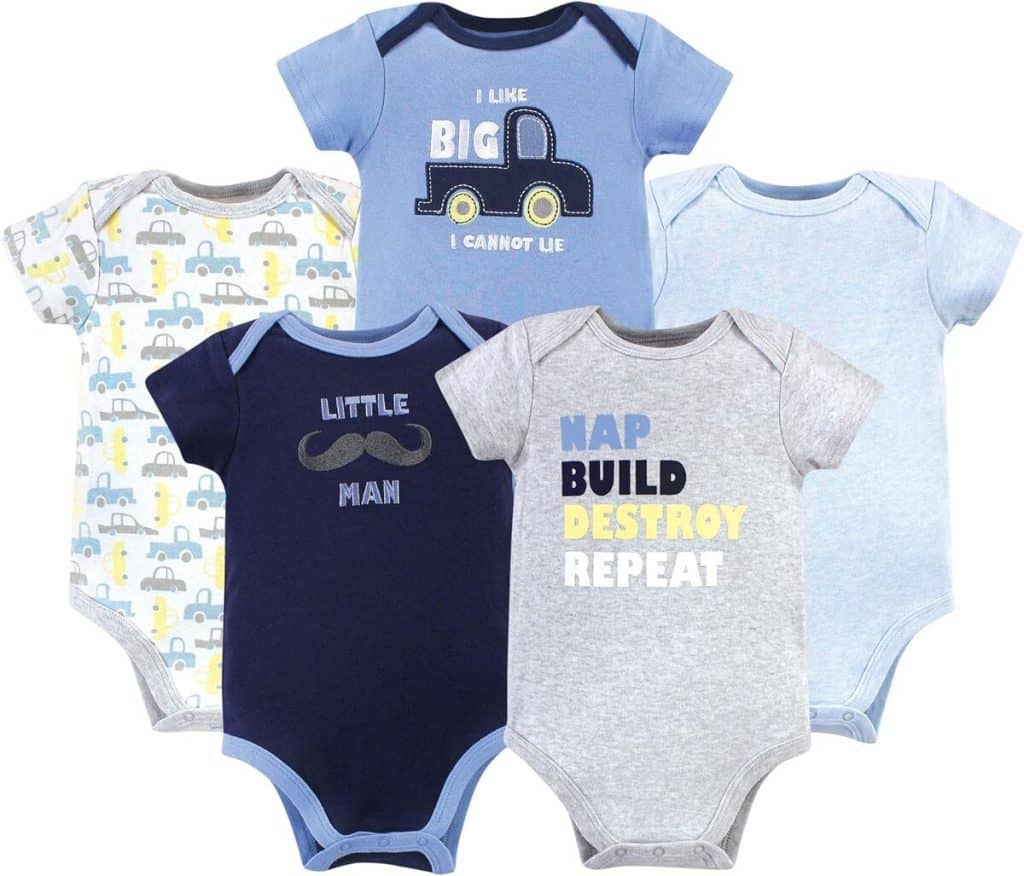 Test : bodysuits bébé garçon Luvable Friends, lot de 5