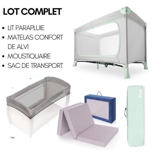 Découvrez le confort et la fonctionnalité du lit parapluie Hauck Dream N Play Plus pour des nuits paisibles en voyage ou à la maison